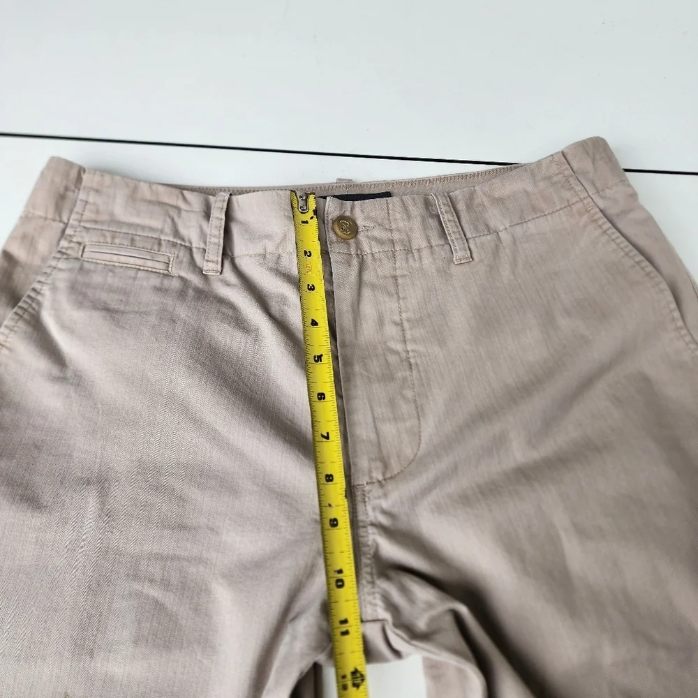 Banana Republic Textured Pant Men's 33 X 32 Relaxed Pocket Flat Front Beige